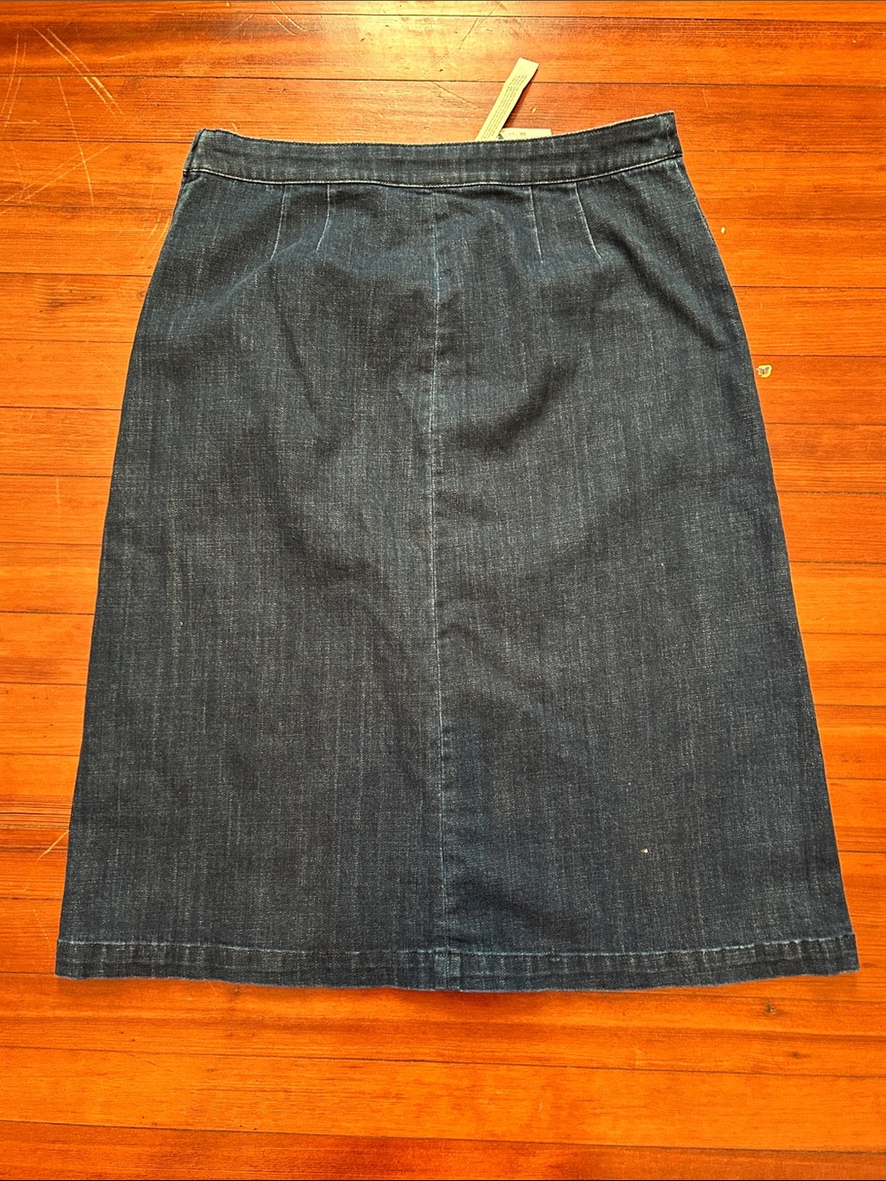 Talbots Dark Wash Denim Skirt Midi A-Line Women’s Size 12 NWT - Picture 6 of 9